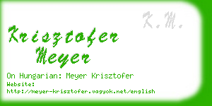 krisztofer meyer business card